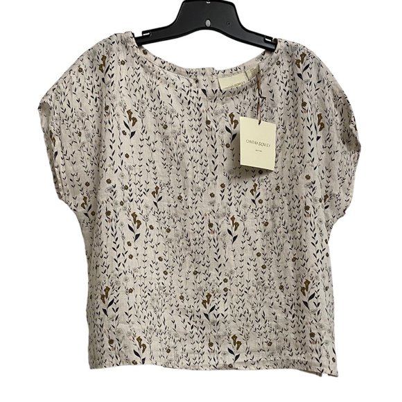 Cynthia Rowley Tops - NWT Cynthia Rowley Button Down Back Floral Blouse 100% Linen Size M